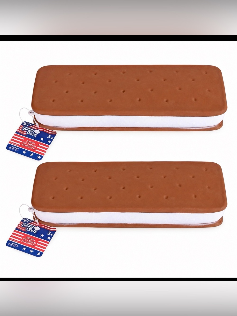 Sunny Days Ice Cream Sandwich Squishy, 2 included